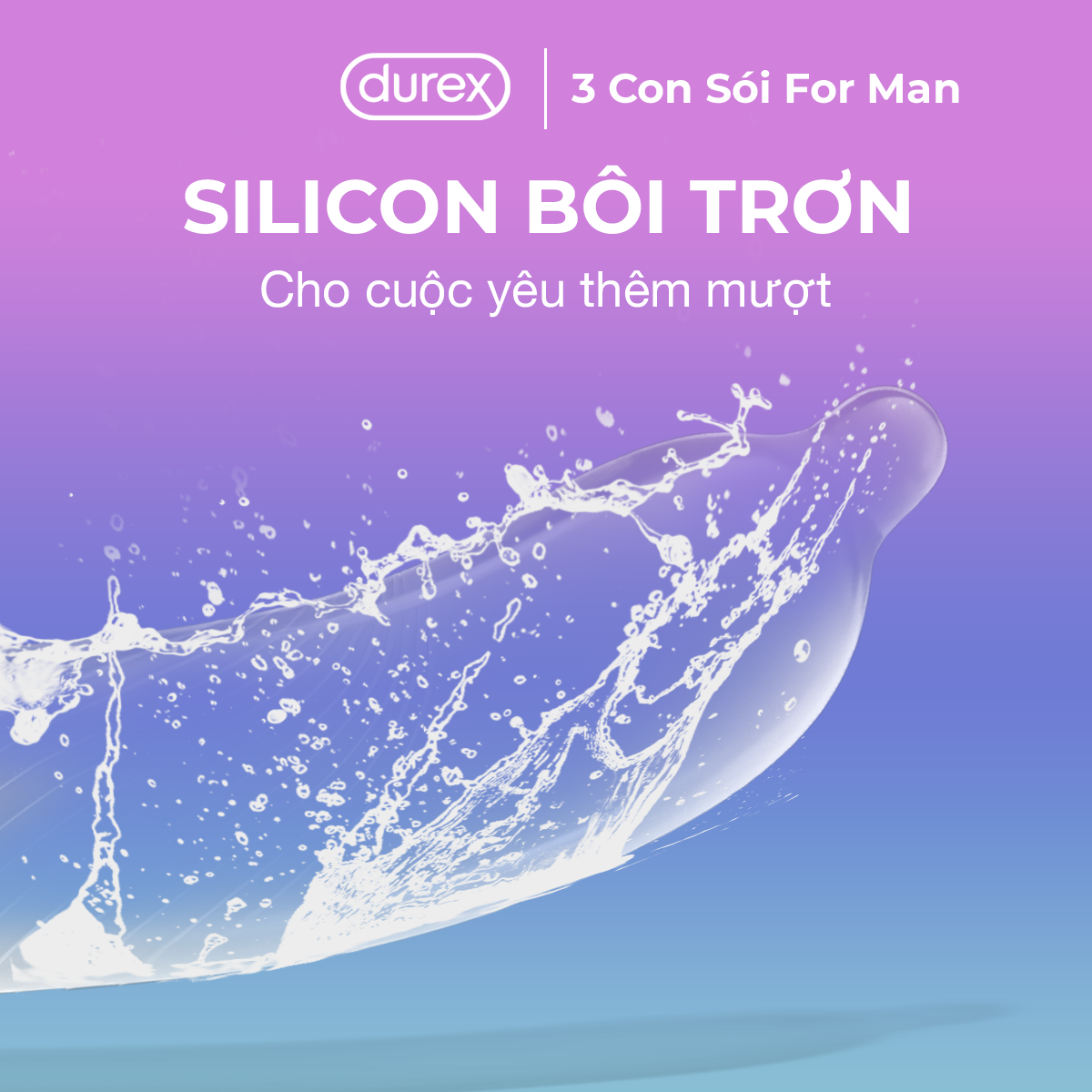 [CHE TÊN] Bao Cao Su Durex Invisible Siêu Mỏng 0.01mm Size 52mm Invisible Extra Thin Extra Sensitive - Ba Con Sói For Man