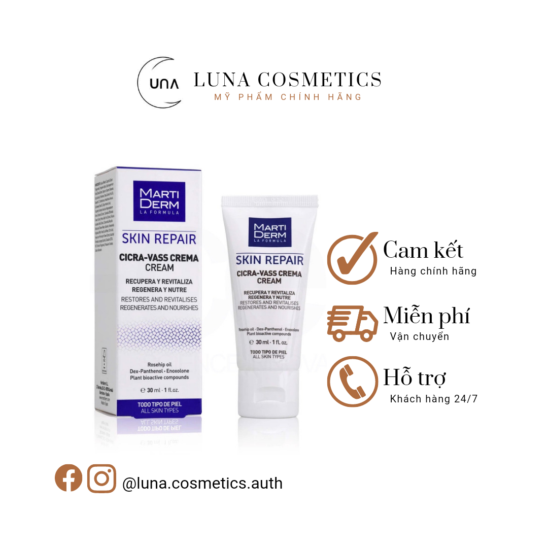 [HCM]Kem Dưỡng Tái Tạo Phục Hồi Da Nhạy Cảm MartiDerm Skin Repair Cicra Vass Cream