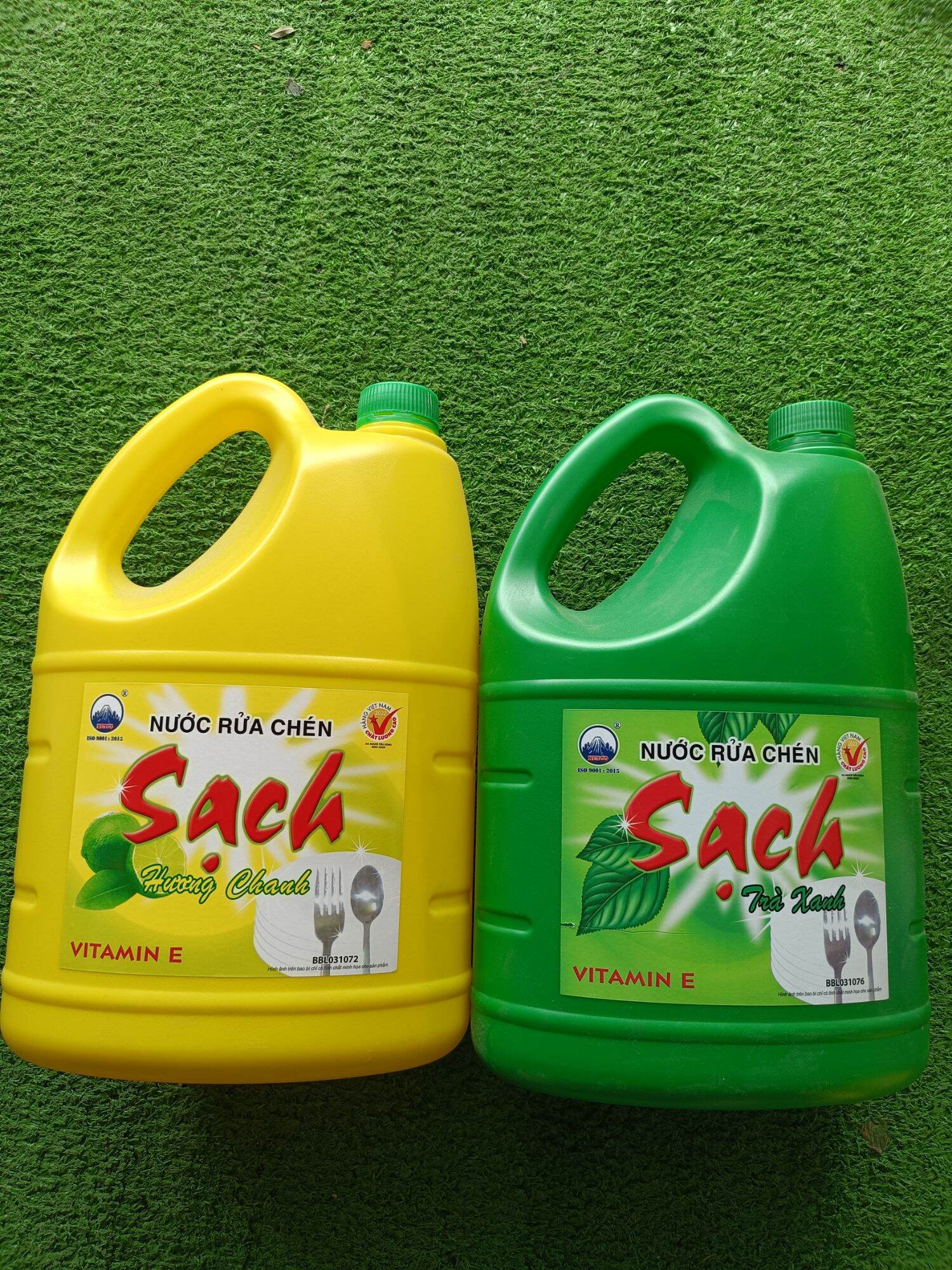 nước rửa chén sạch chanh, sạch trà can 3.8kg