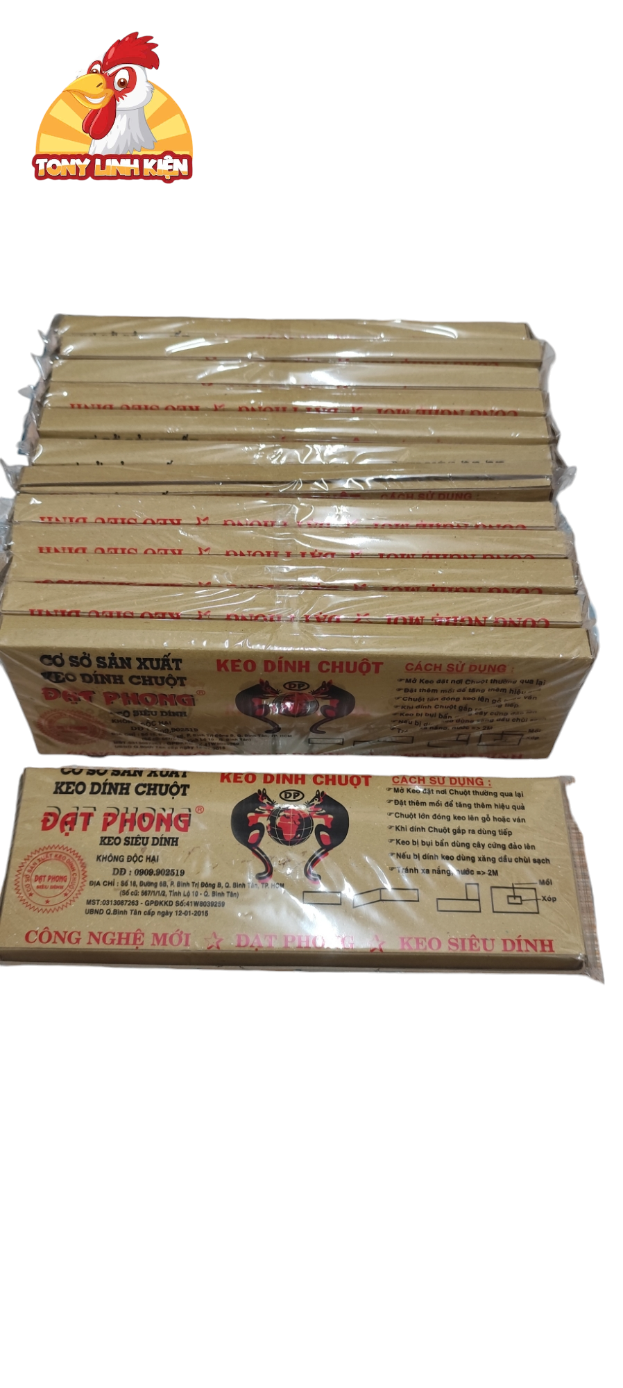 Combo 5 hộp, 10 hộp Keo Dính Chuột Siêu Dính Bãy Chuột Cống To Lớn ĐẠT PHONG - Tấm Keo Bẫy Chuột VIỆT NAM