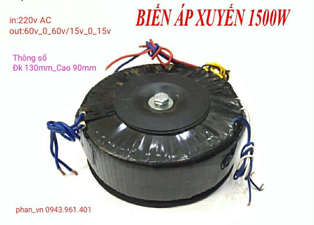 Biến áp xuyến đối xứng 60v 1500w