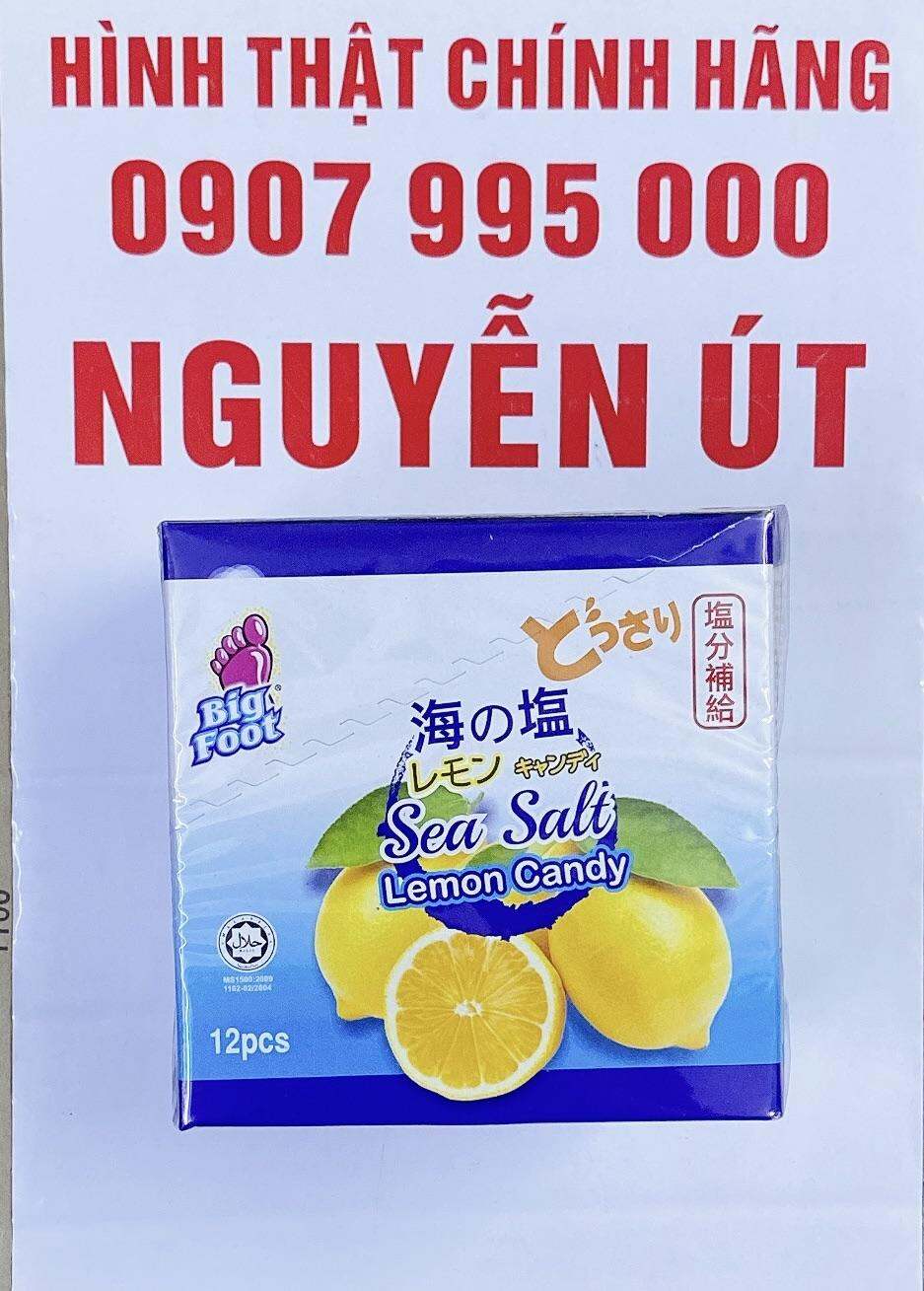 Kẹo chanh muối sea salt lemon candy hộp 12 gói