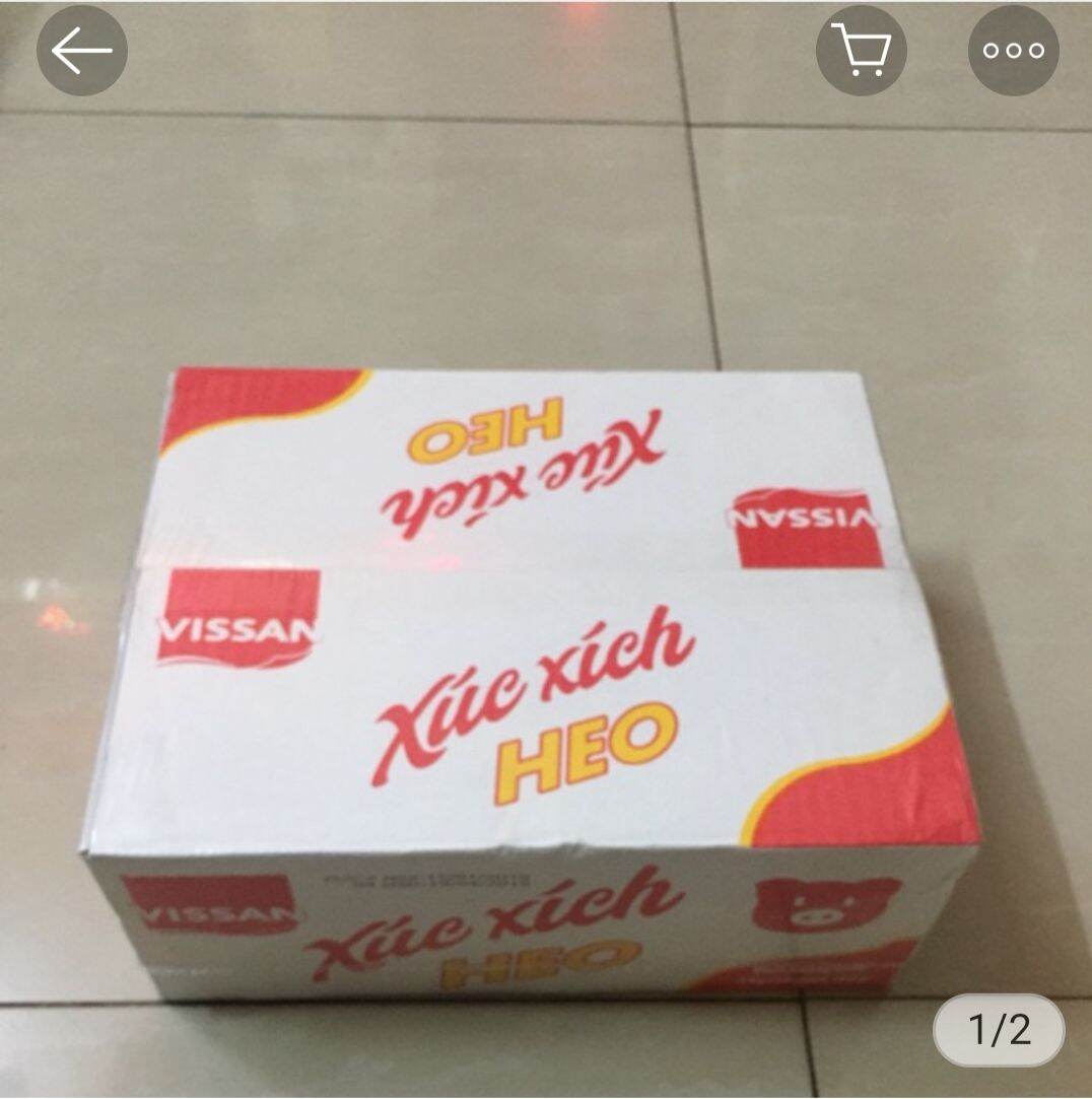 Xúc xích heo,bò Vissan thùng 20 gói.