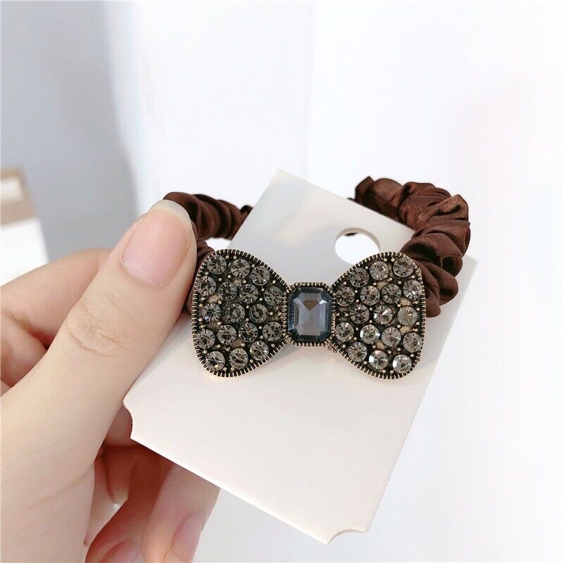 Cột tóc nơ đính đá sang trọng cho nữ