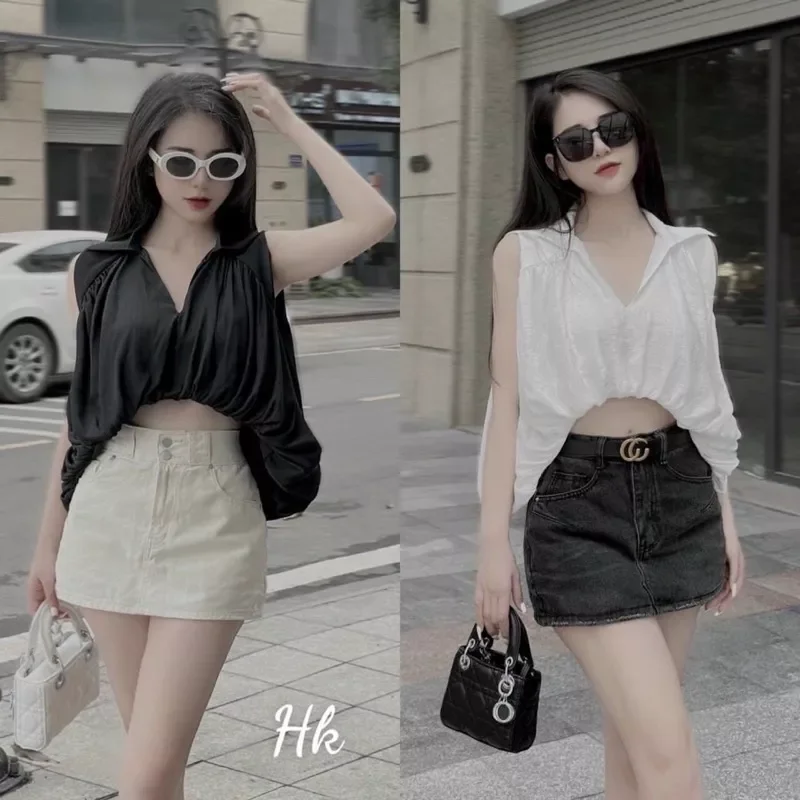 ÁO KIỂU SÁT CÁNH CỔ BẺ PHONG CÁCH MỚI SMLULU