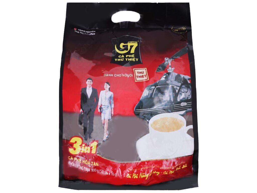 Tân Phú Gói lớn Cà phê G7-Trung Nguyên hoà tan 3in1 50 gói x 16g