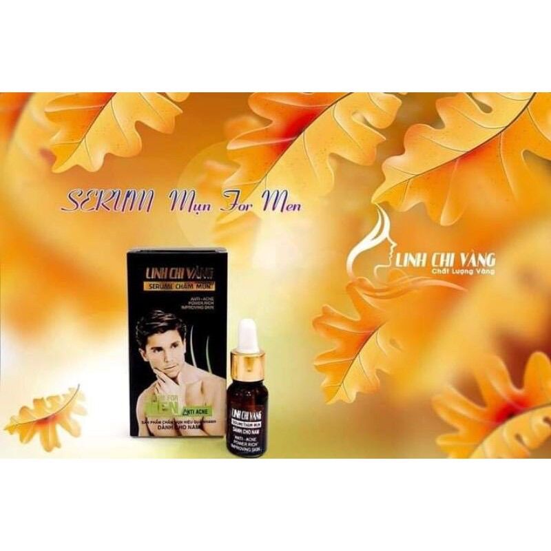 Serum chấm Mụn Dành Cho Nam LINH CHI VÀNG 18ml