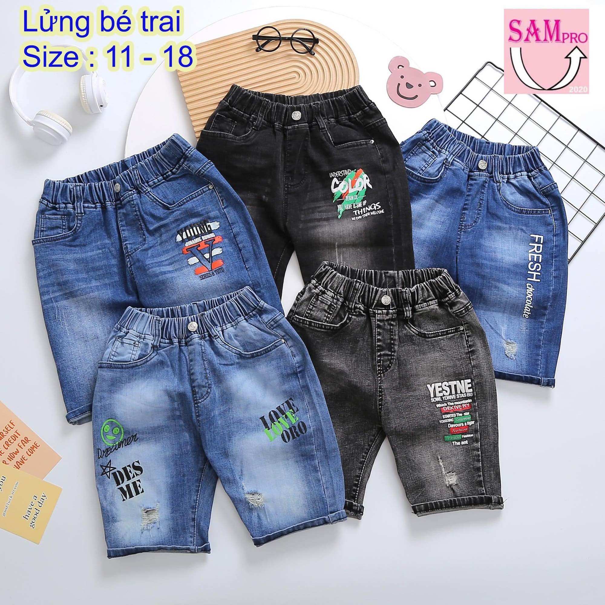 Quần jean lửng bé trai 12-60ki