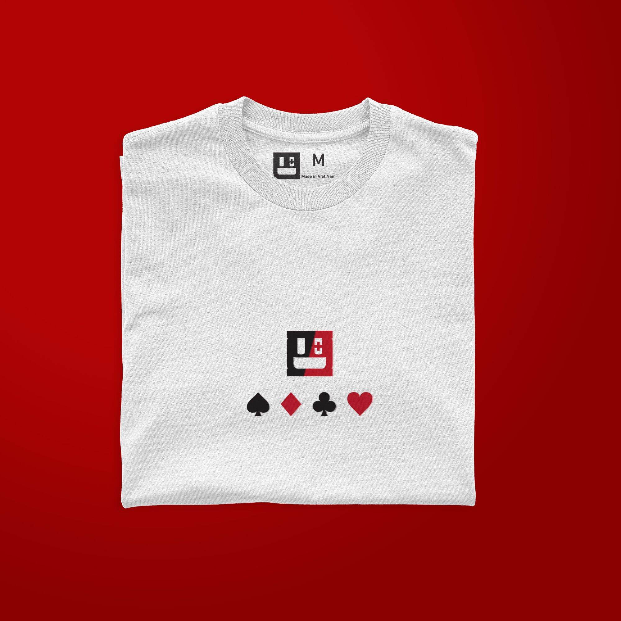 Tee red black cards