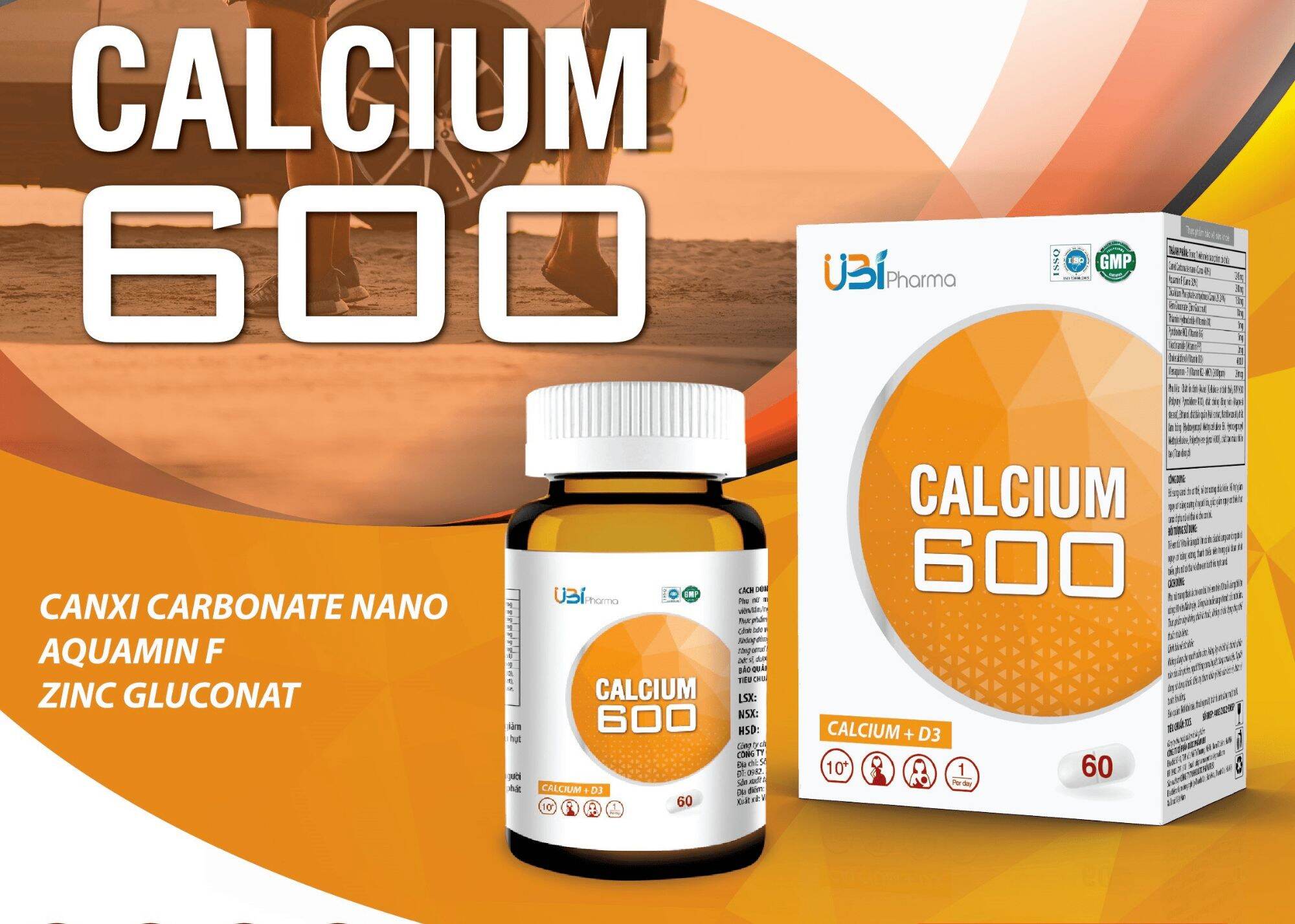 CALCIUM 600 +Vitamin D3+MK7 Vitamin K2 bổ sung canxi giúp cho xương chắc khỏe ngừa loãng xương
