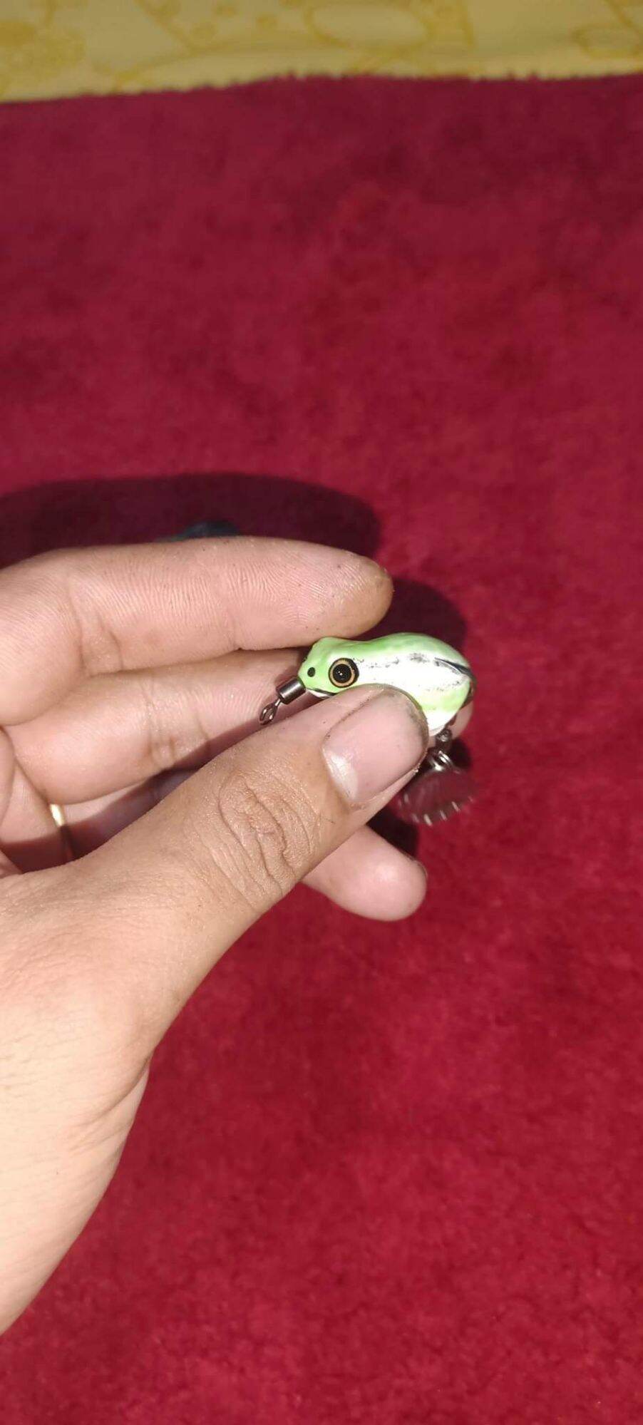 nhái hơi mini 3cm lưỡi độ thủ công