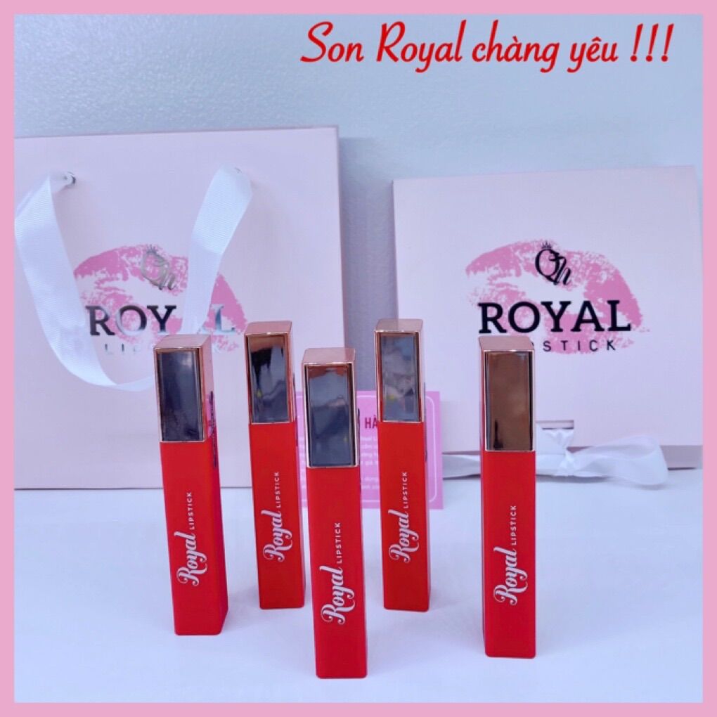 [SON KEM LỲ CAO CẤP Royal-Chất Son Đẳng Cấp Siêu lỳ-Siêu mềm môi-màu siêu chuẩn-An toàn 100% cho Mẹ bầu,Mịn mướt hương thơm dầu dừa]