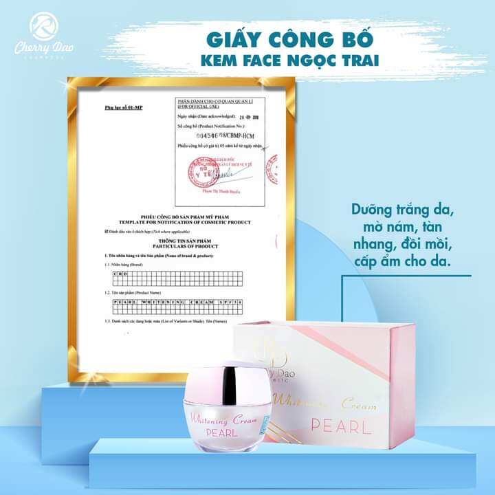 kem dưỡng trắng da face ngọc trai CRD