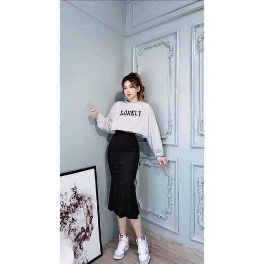 Chân váy đuôi cá thun mềm mịn cực ôm body