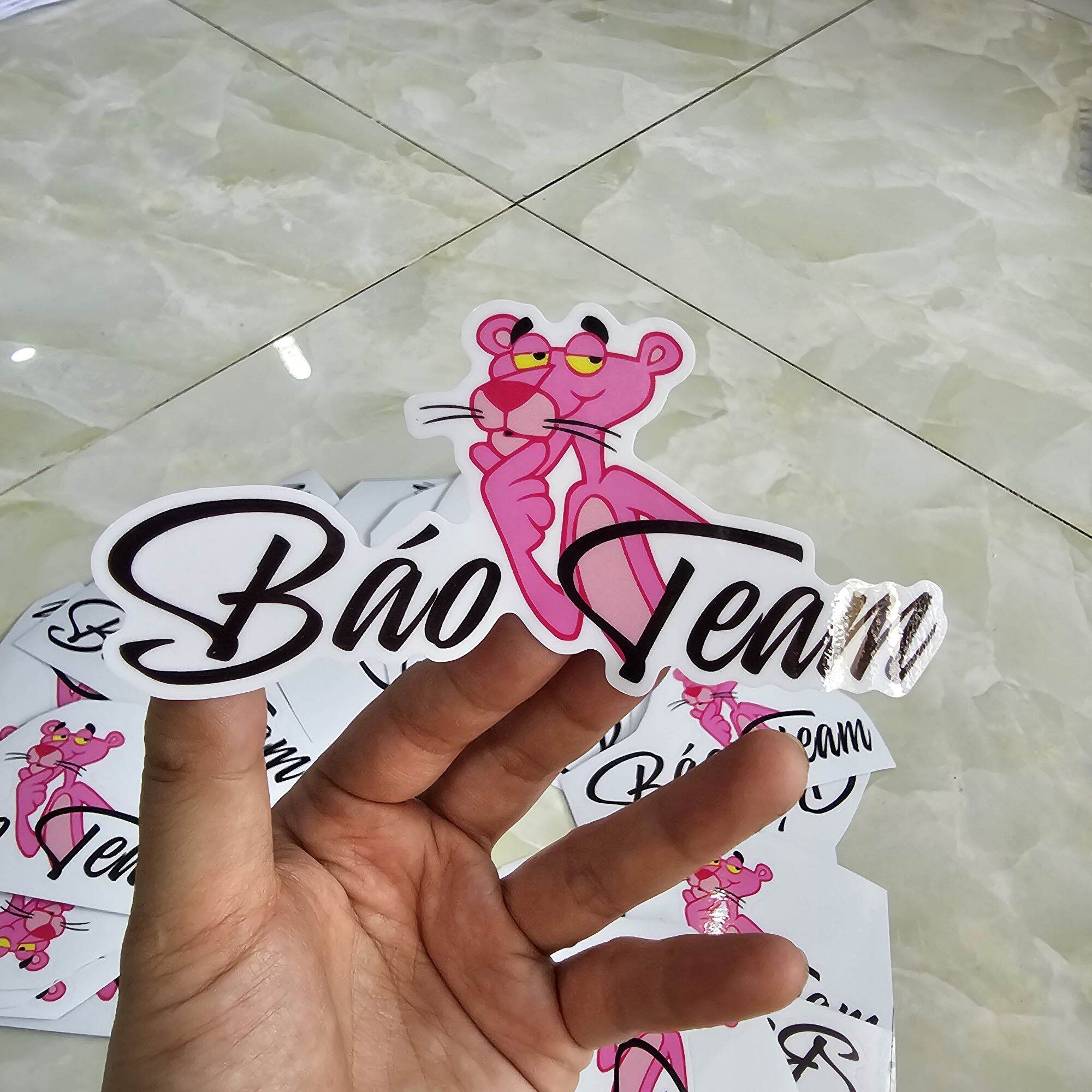 Tem logo Báo tem trending dán trang trí xe máy
