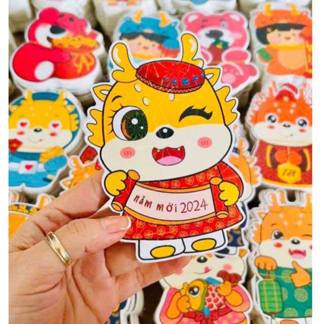 Sét 100 lì xì chibi 2024 hàng loại 1 dày đẹp