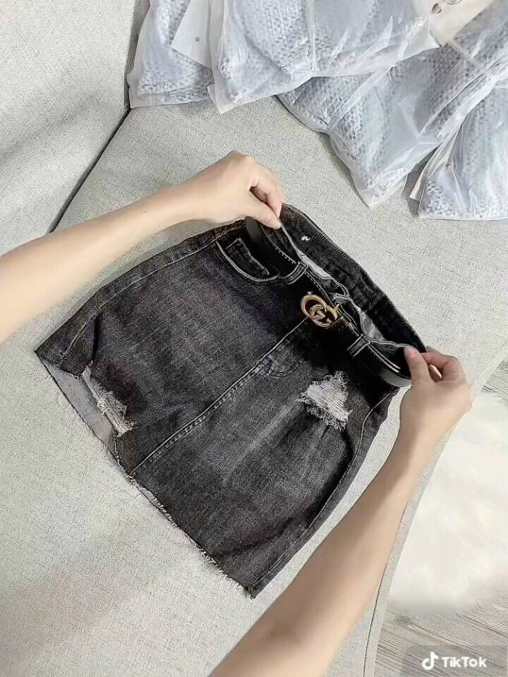 HCM Chân váy jean jean co giãn