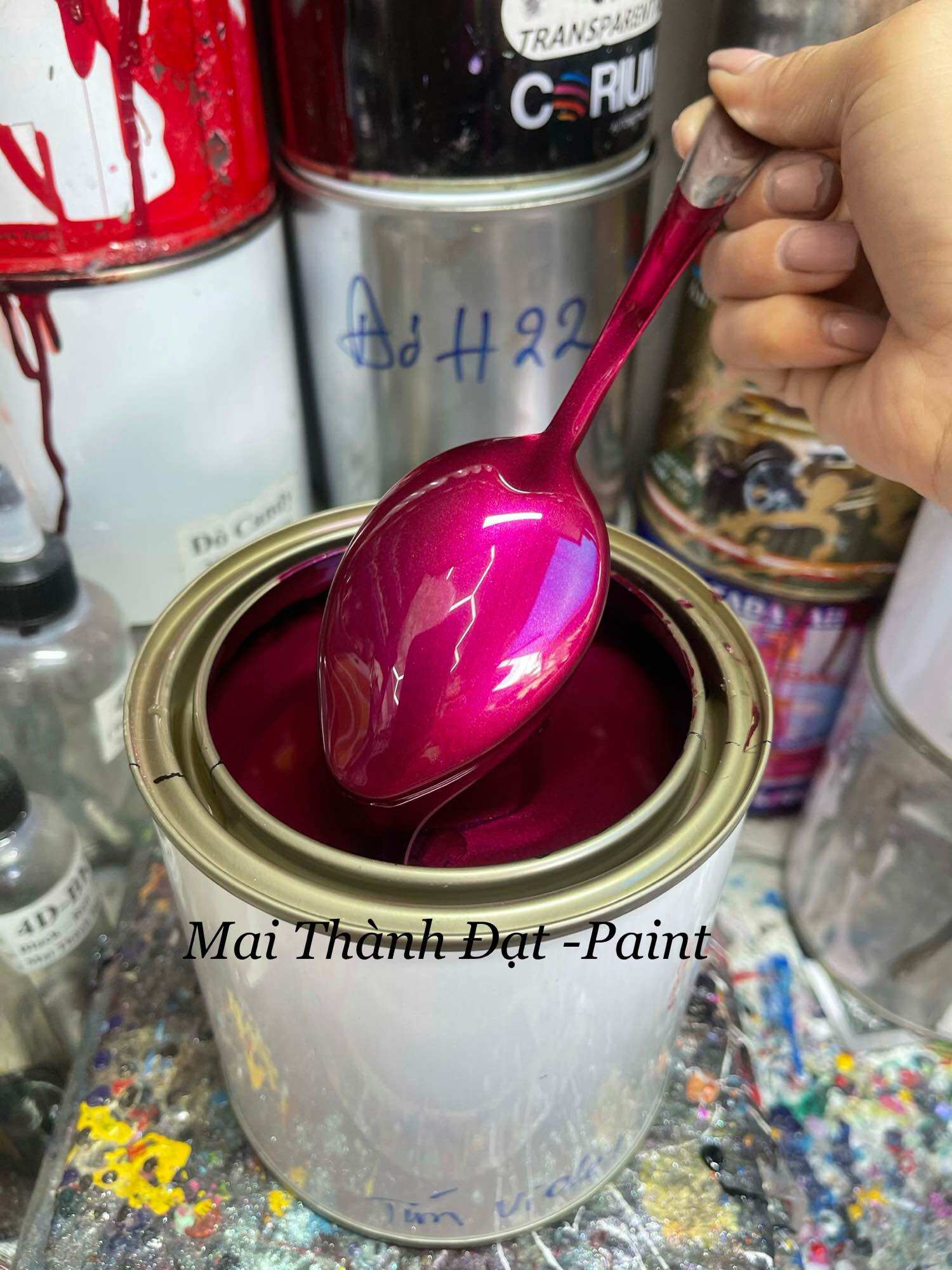 Màu Sơn Tím Violet hệ 1k ( Sơn Oto Xe Máy )Đóng lon tùy chọn