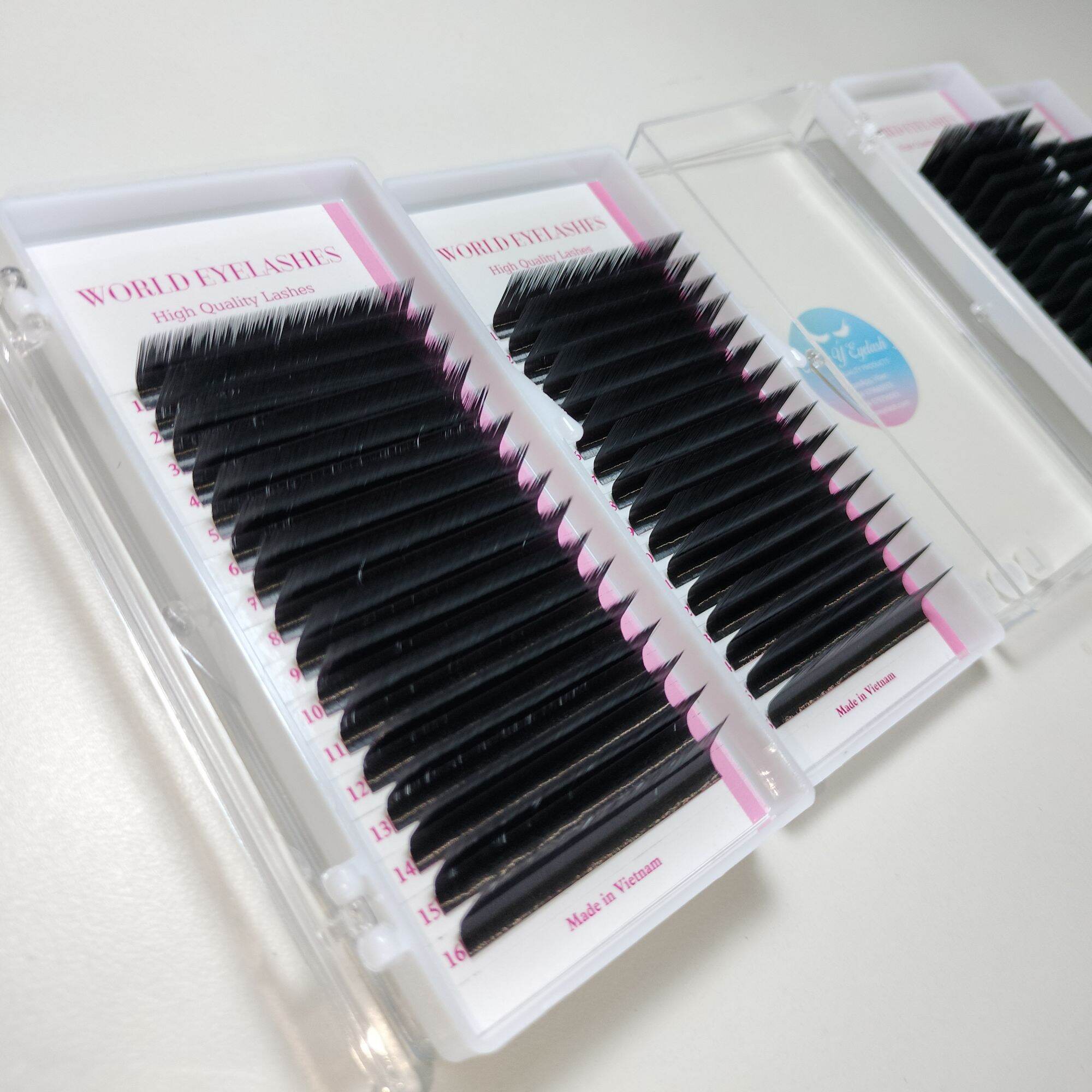  Mi khay 12 hàng,tóc MINK độ dày 0.07 độ cong M L LI LJ LB LC LD mi mềm mịn dễ tạo fan dụng cụ nối mi. 