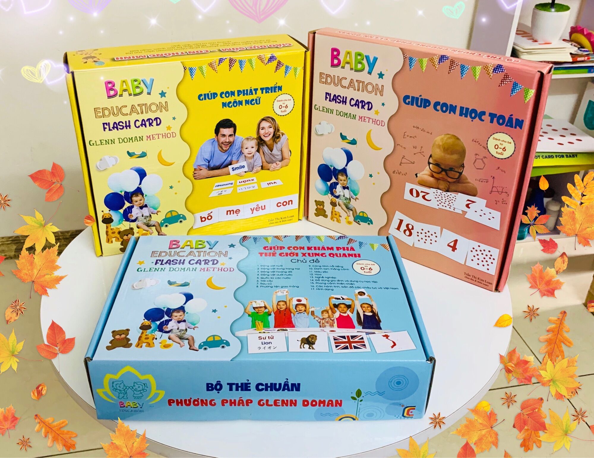 Bộ thẻ Dot card 56 Thẻ chấm Giúp con học Toán 21x21 cm Flashcard Glenn Doman