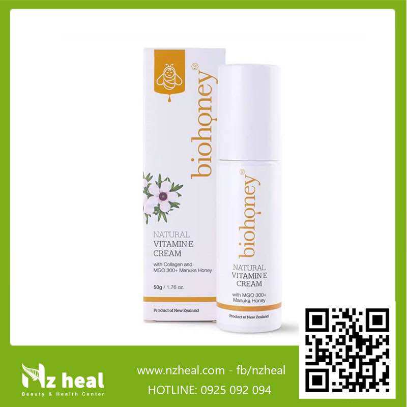 Kem bổ sung Vitamin E Biohoney Natural Vitamin E Cream 50g