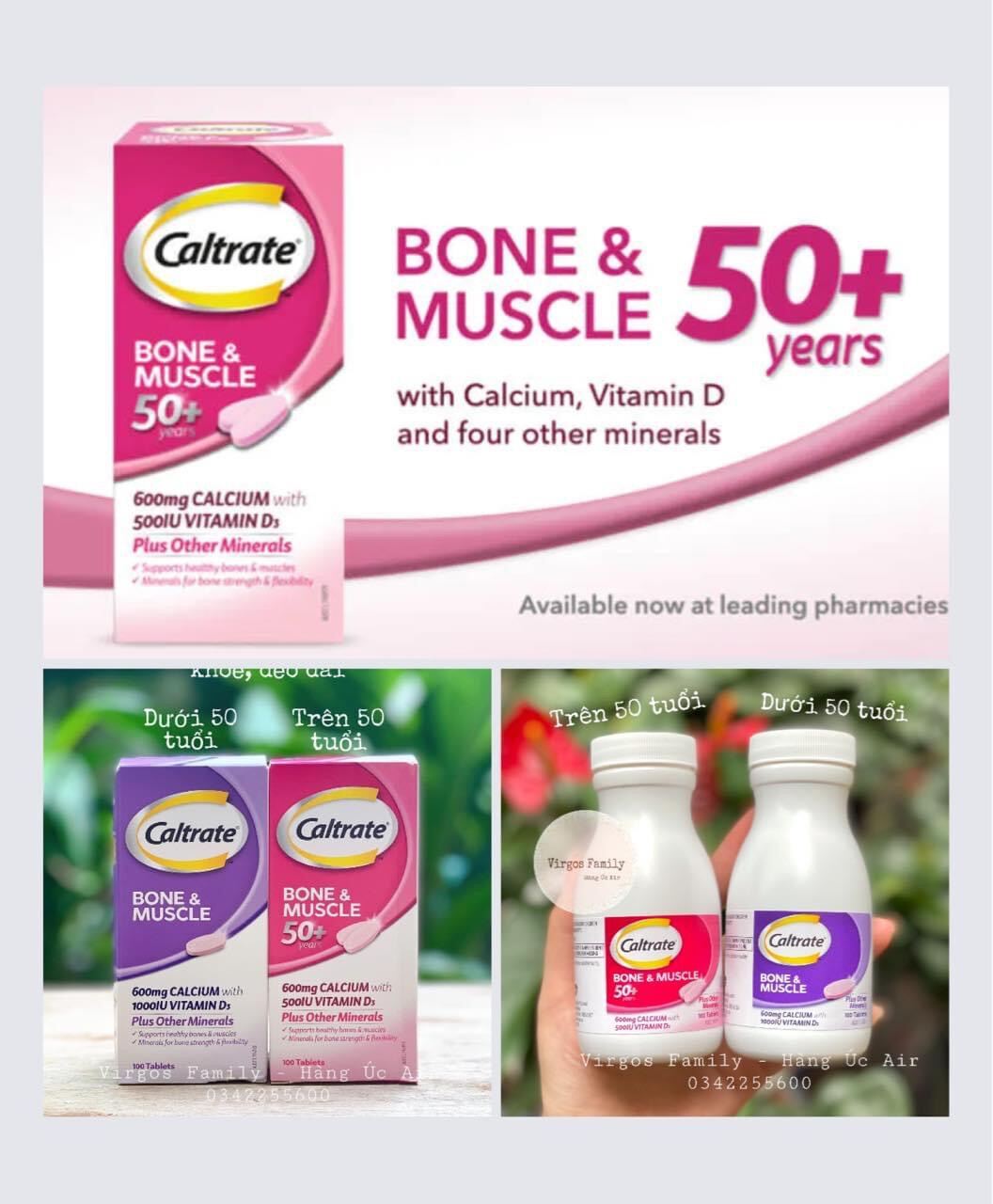 Caltrate Bone & Muscle bổ sung canxi chắc khoẻ xương khớp 100 viên thumbnail
