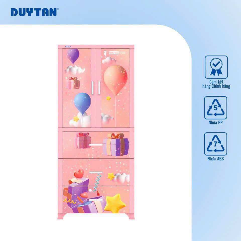 Tủ nhựa Duy Tân wing 2 cánh 3 ngăn