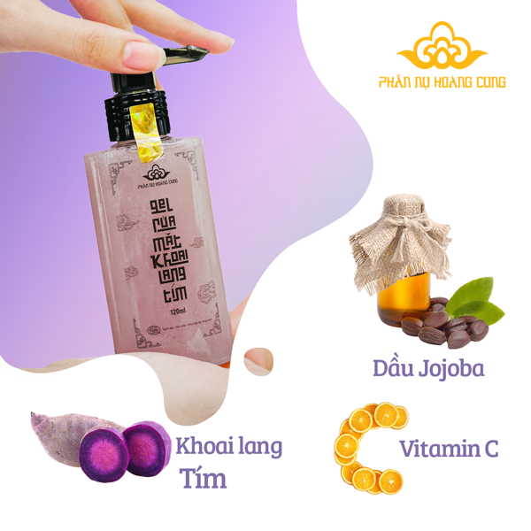 Gel rửa mặt khoai lang tím _Phấn Nụ Hoàng Cung