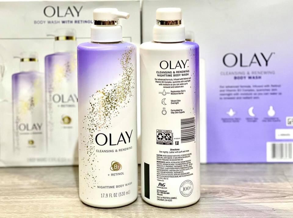 [Hcm]Sữa Tắm Sáng Da Chống Lão Hóa Olay Retinol Body Wash - 530Ml/Chai