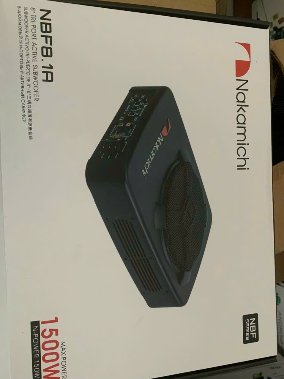 Loa sub gầm ghế NAKAMICHI 8.1A, Loa sub gầm ghế ô tô siêu trầm, Loa sub Nakamichi NBF8.1A,