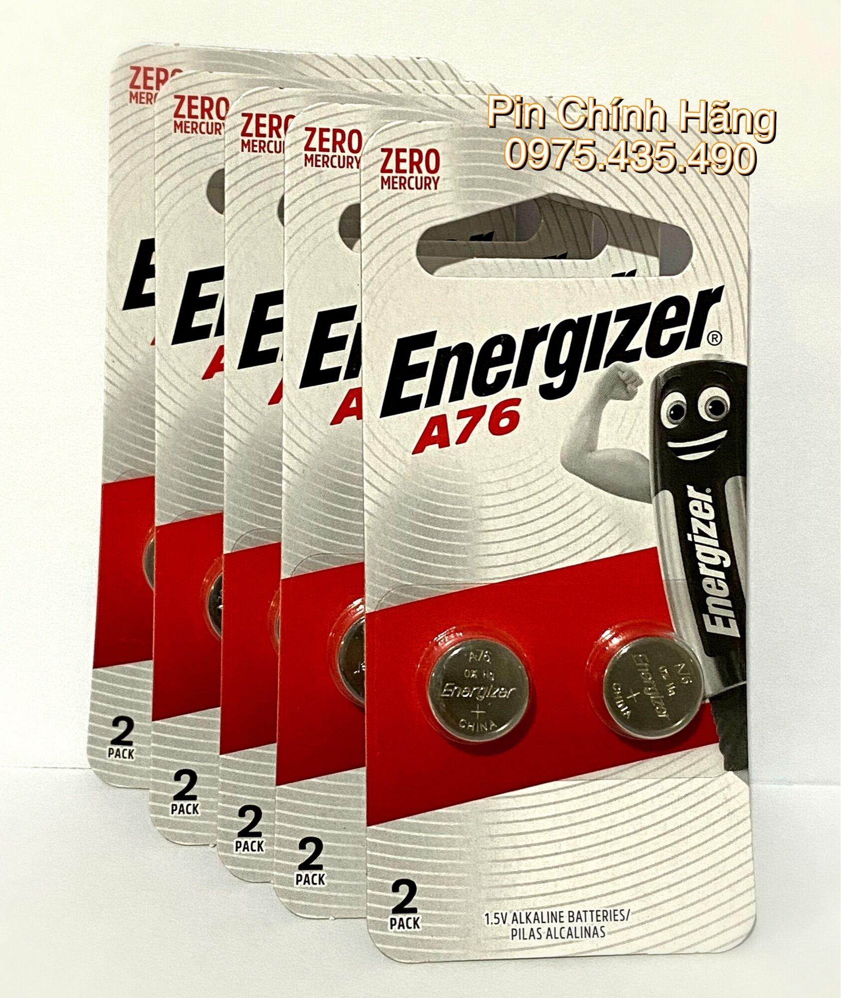 Combo 10 Viên Pin A76 LR44 AG13 Energizer Chính Hãng Vỉ 2 Viên