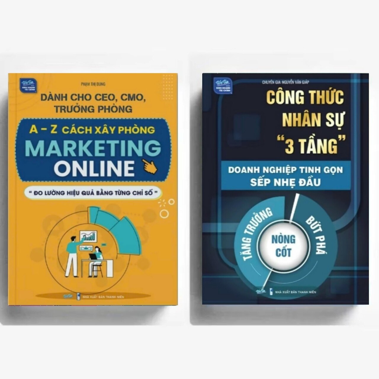 Combo 2 Cuốn A-Z Cách Xây Phòng Marketing Online Dành Cho CEO CMO Trưởng Phòng & Công Thức Nhân Sự 3 Tầng Doanh Nghiệp Tinh Gọn Sếp Nhẹ Đầu