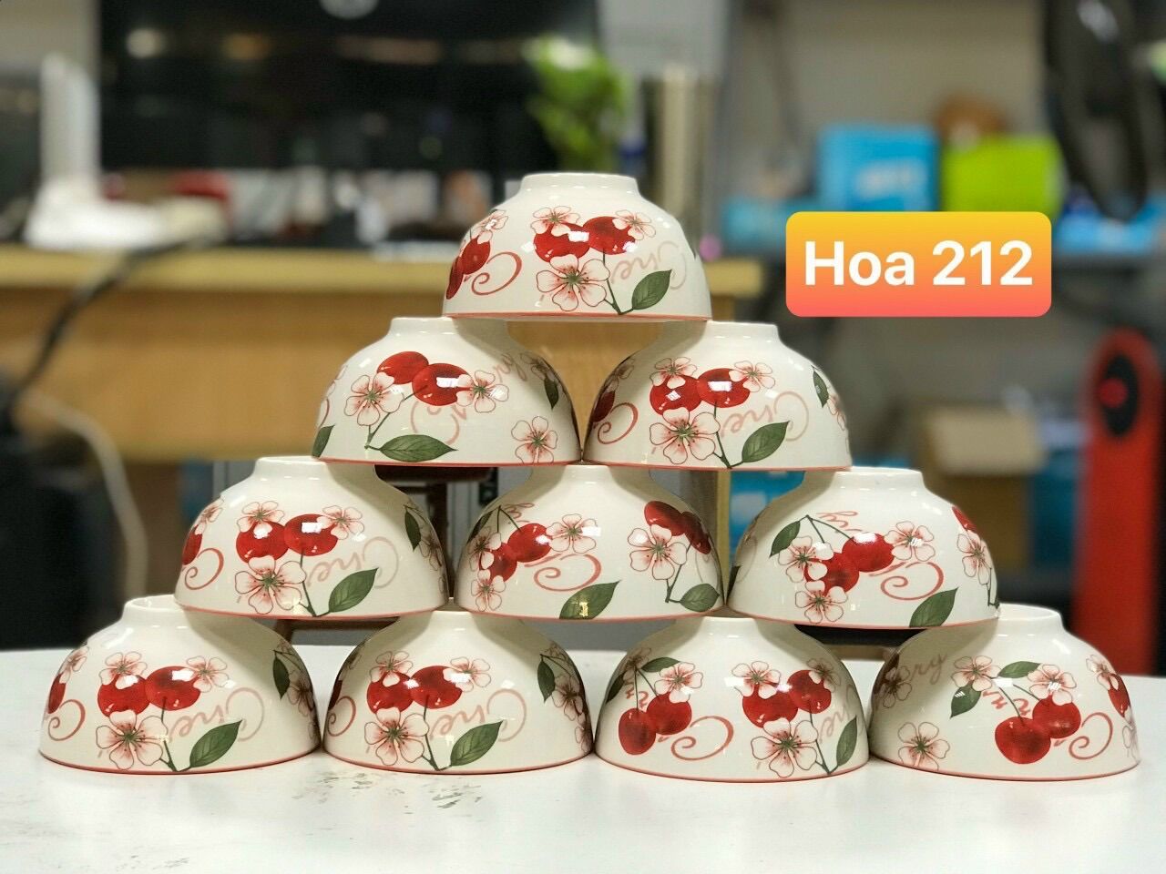 Bộ bát cơm hoa chery