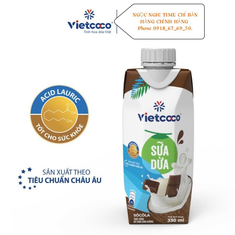 Sữa dừa socolate Vietcoco 330ml