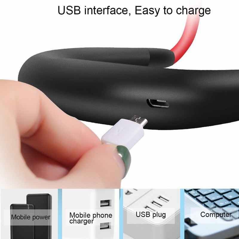 Quạt mini đeo cổ 3 cấp độ có sạc bin