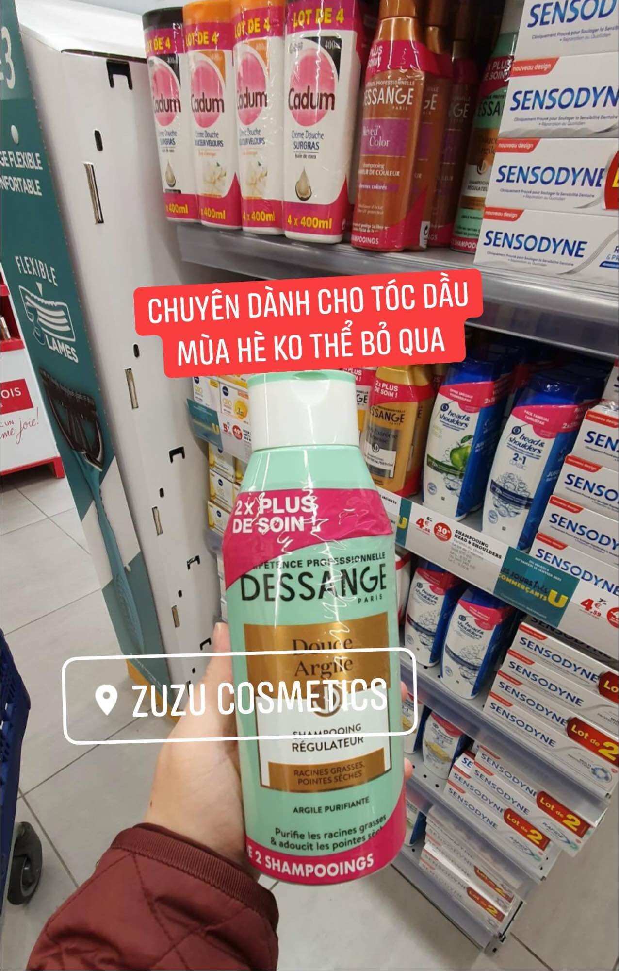 Dầu gội pháp dessange douce argile cho tóc dầu