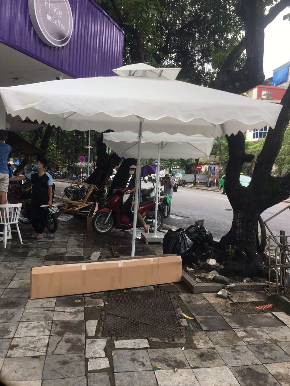 Vải bọc ô dù lệch tâm vuông 2,5x2,5m (chỉ có vải, không có khung)