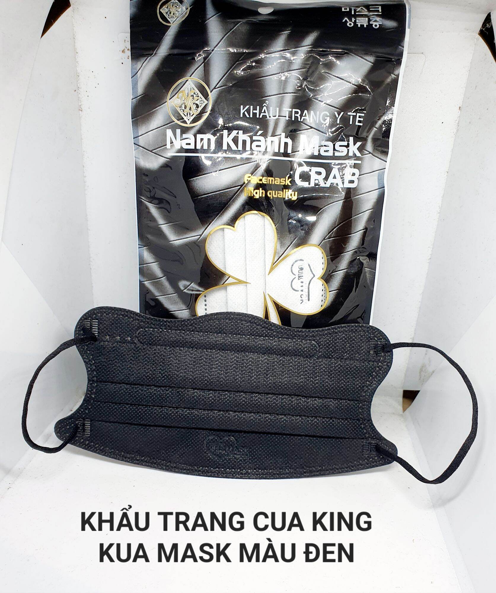 Khẩu trang Kua King Kua Crab Mask Màu ĐEN (set 30 cái)