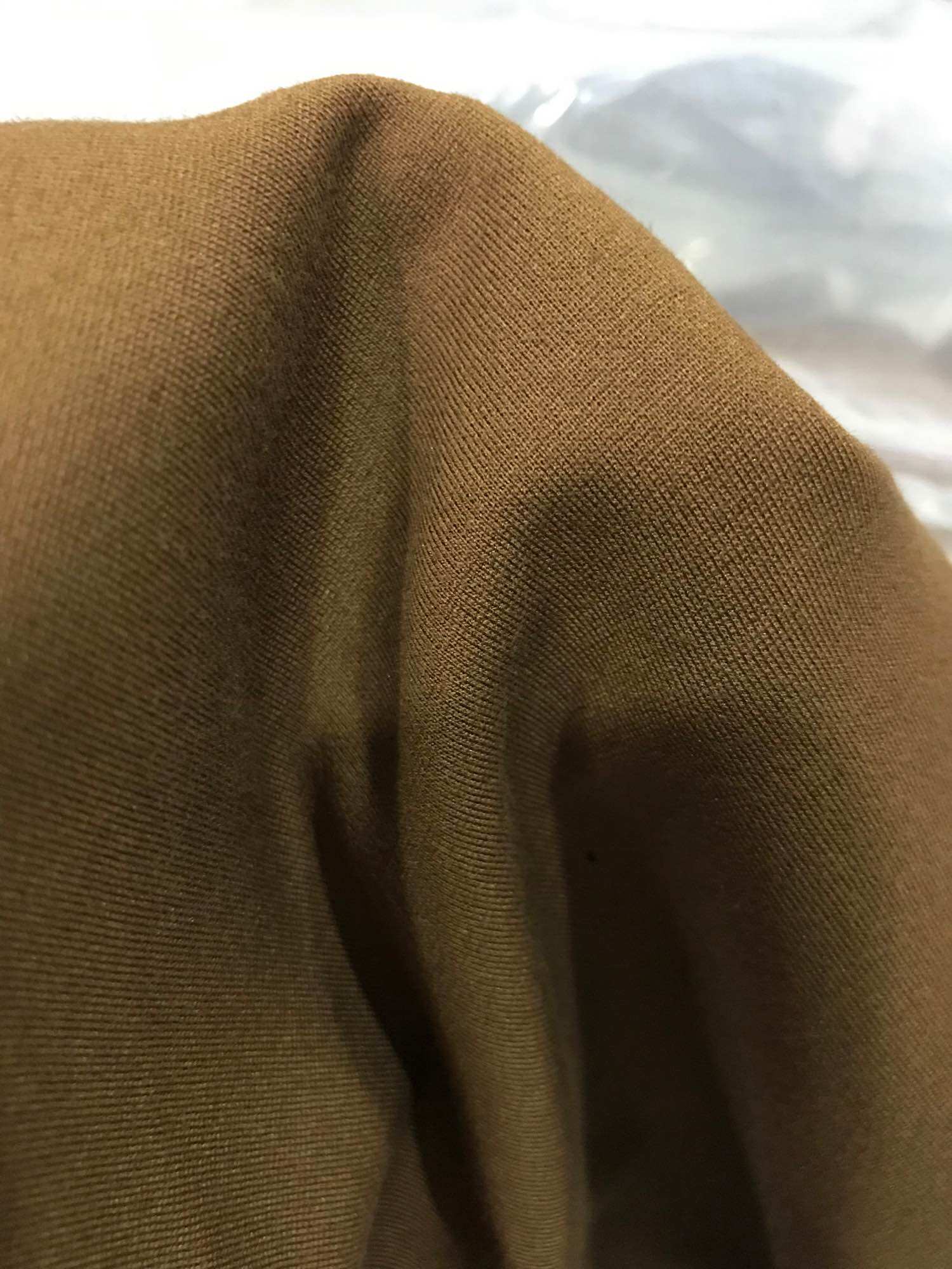 Vải thun cotton Hàn màu nâu hàng loại 1(khổ 1m65)co giãn 4 chiều dày  mềm (không nhão)may đầm váy,đầm body,Quần legging