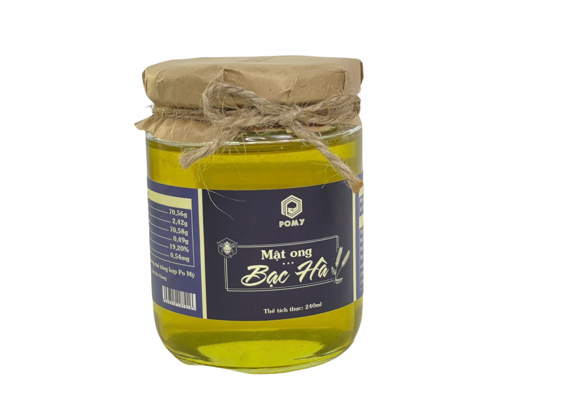 Mật ong bạc hà po mỷ vietgap, loại đặc biệt 240ml