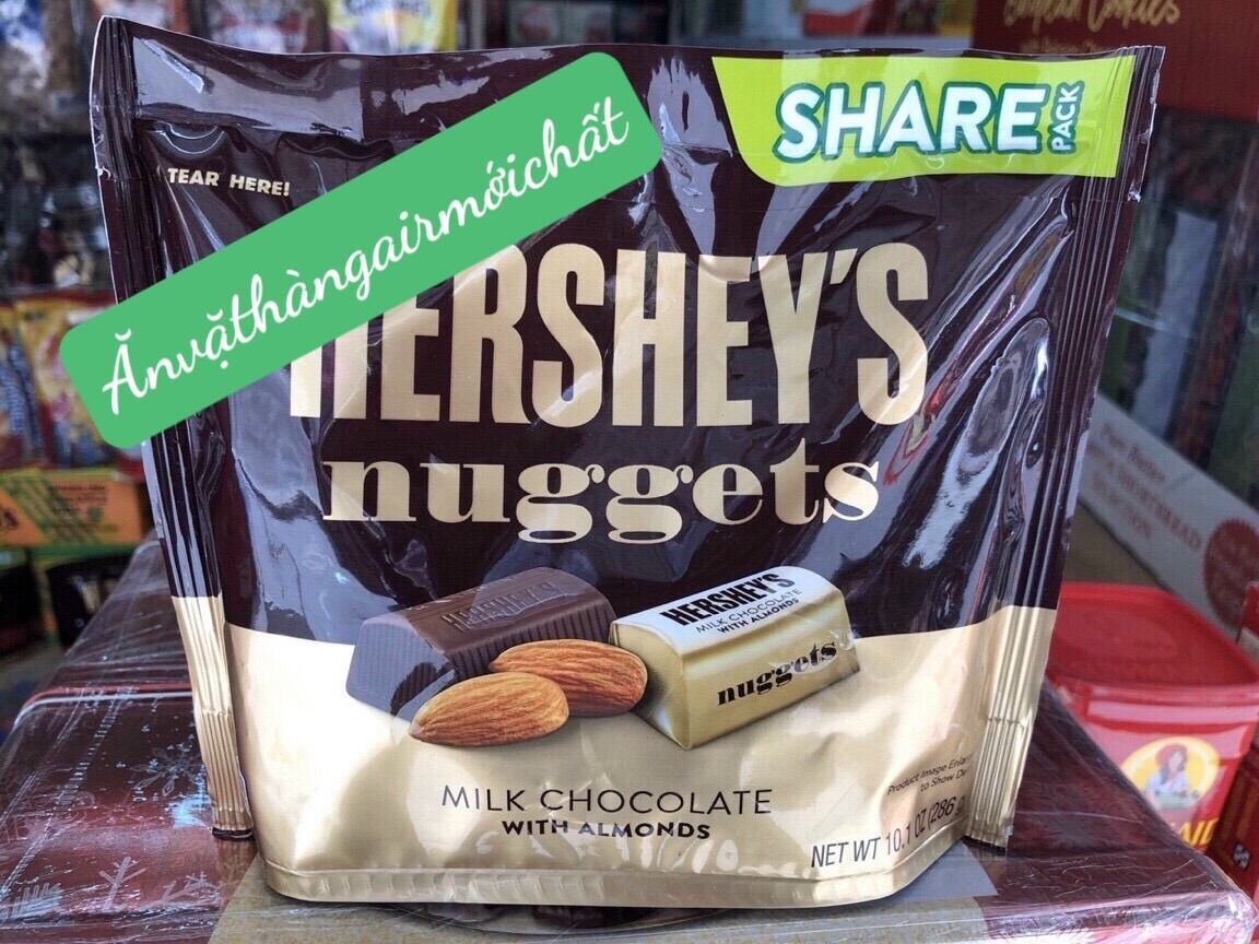 [New Tháng 12/2026]Socola Hershey’s Nuggets Đủ Vị Gói 300 gram