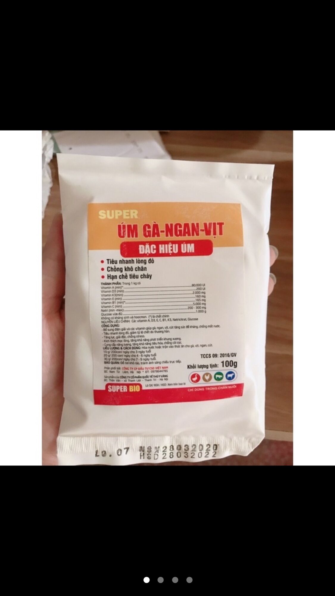 100g Úm Gà con, úm vịt con, úm gia cầm ngan ngỗng cút: Giai đoạn từ lúc mới nở đến 30 ngày tuổi