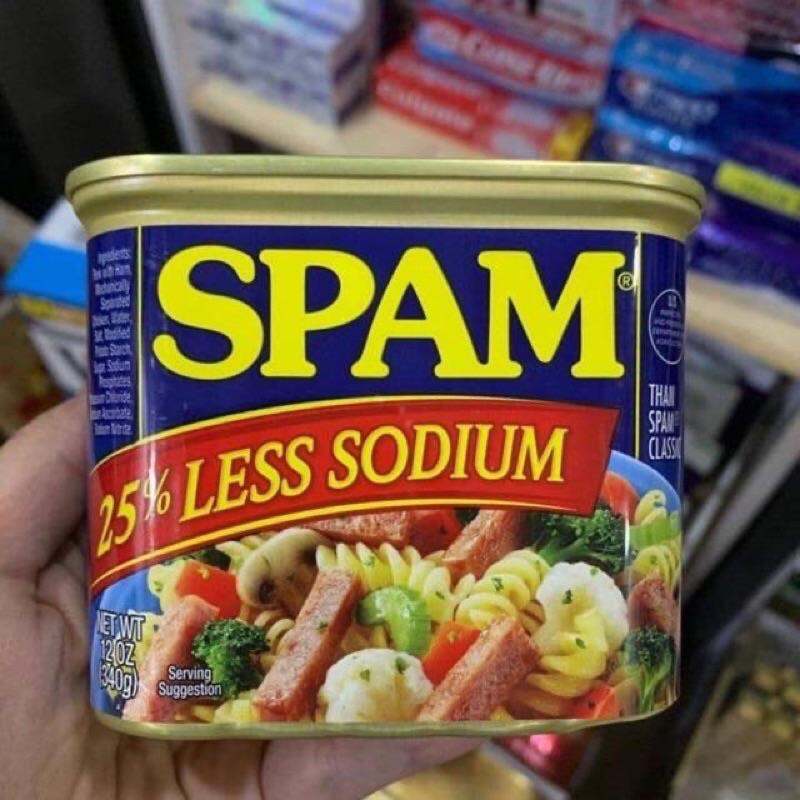 Thịt hộp SPAM của Mỹ 340g ít mặn date 2026
