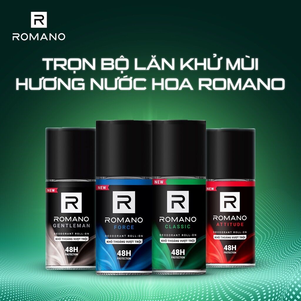 (HCM)Combo 2 Lăn Khử Mùi Romano 50ml (50ml x2)