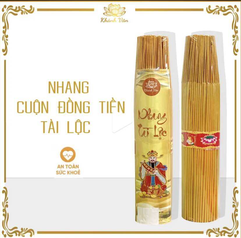 Nhang Vàng Cuộn Đồng Tiền Khánh Vân ( Ảnh Thật )