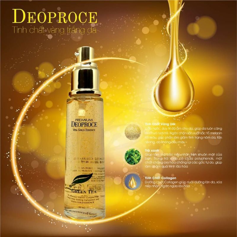 Serum collagen 24k tnh chất trà xanh deoproce hàn quốc