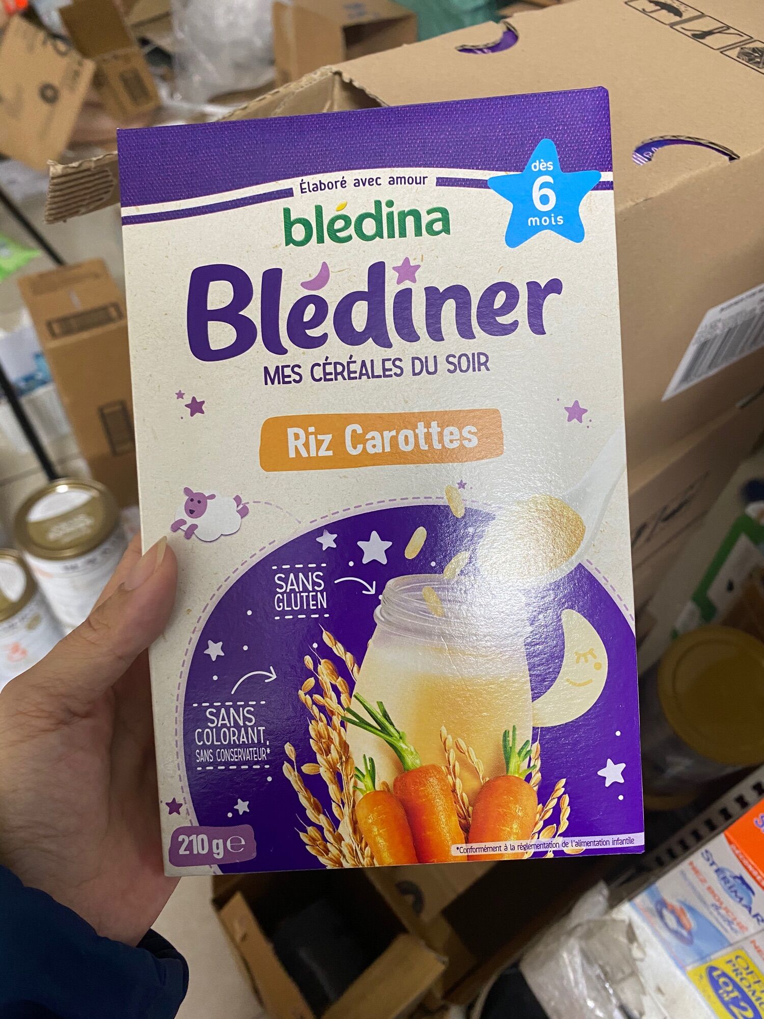 Bột lắc Bledina vị Cà rốt đêm cho bé từ 6m