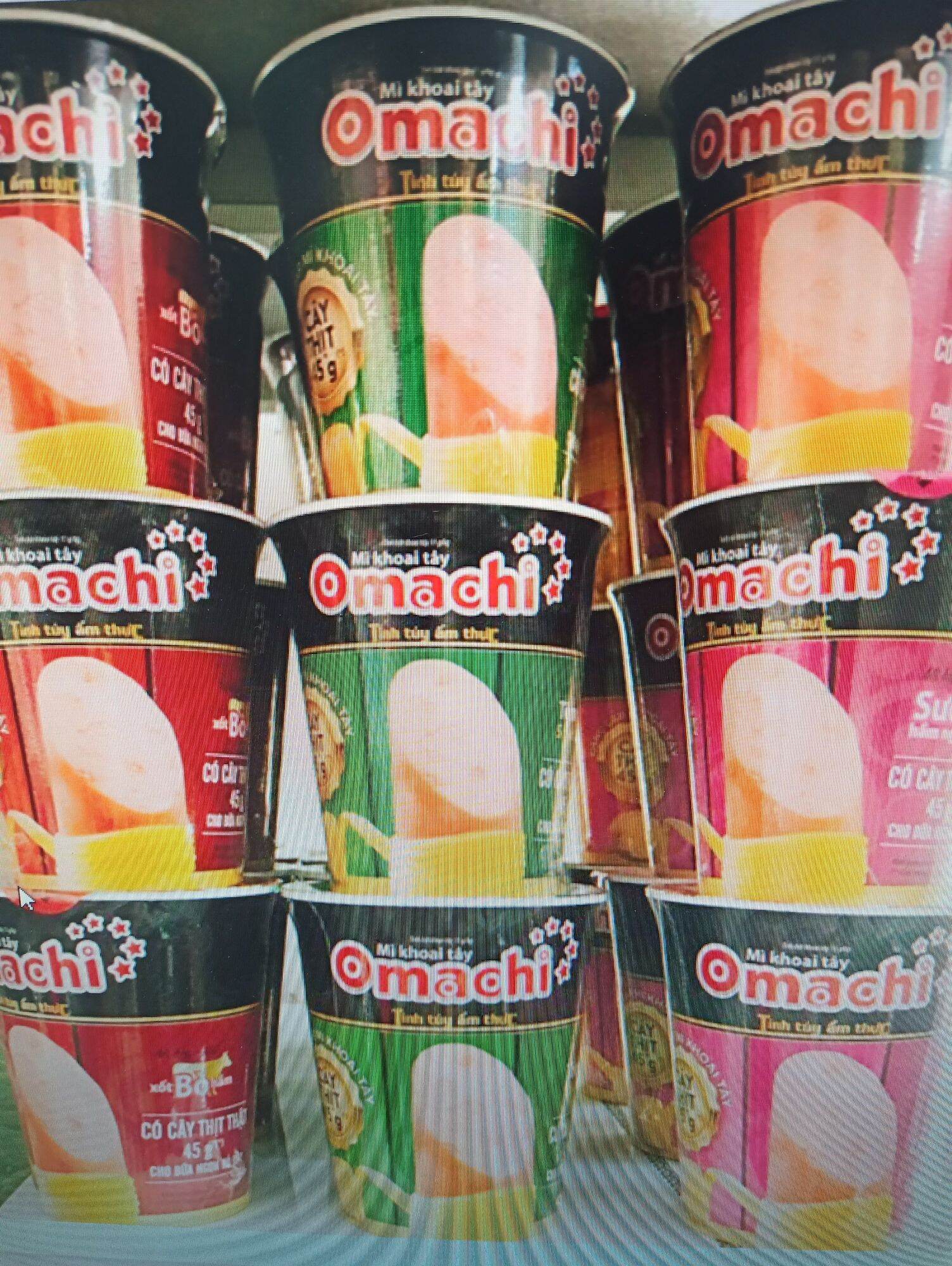 Combo 5 ly mỳ Omachi có cây thịt bên trong, vị sườn hầm