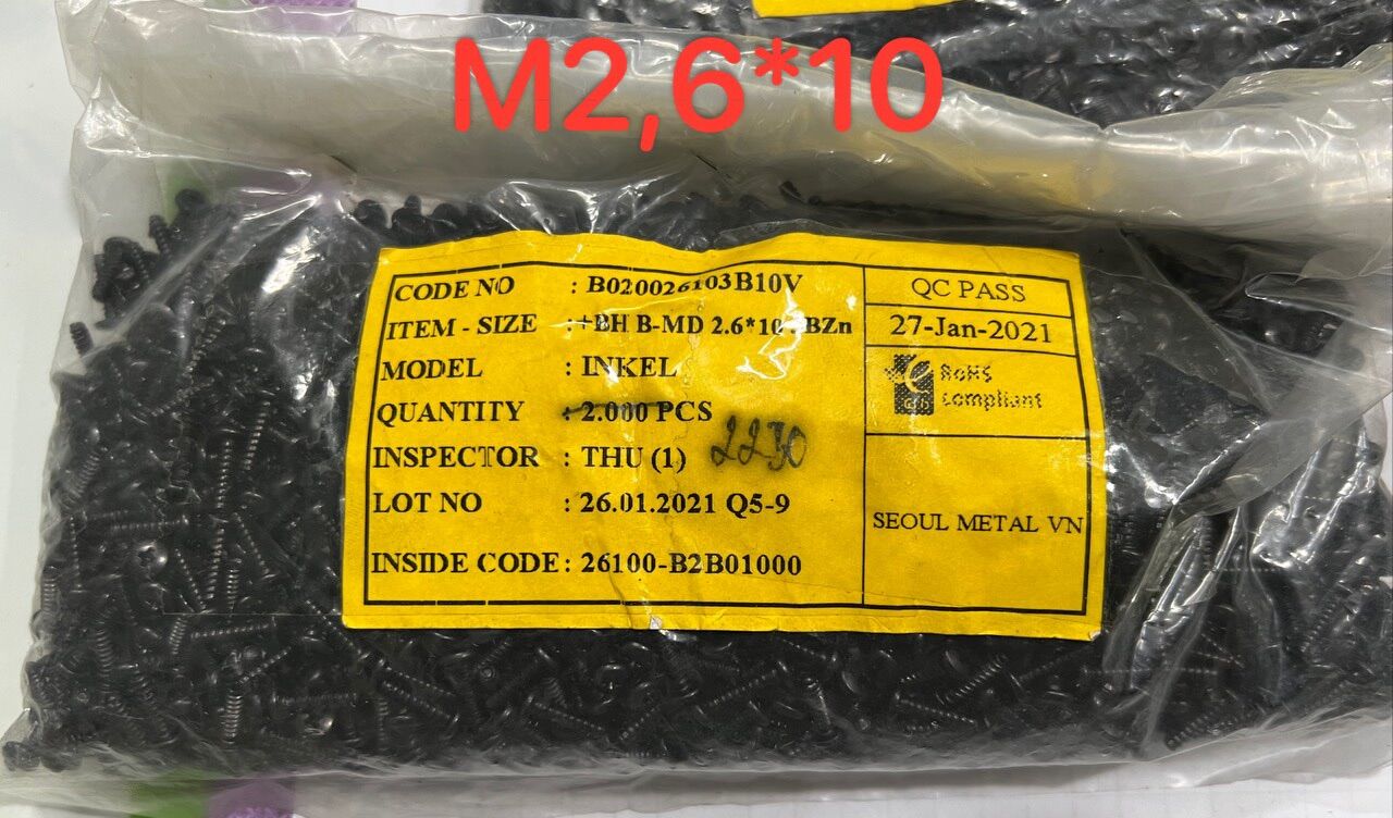 [ 100 con ] ỐC VÍT BẮT AMPLI…( M2.6x8 , M2.6x10 , M2x8 các mẫu ,các màu)