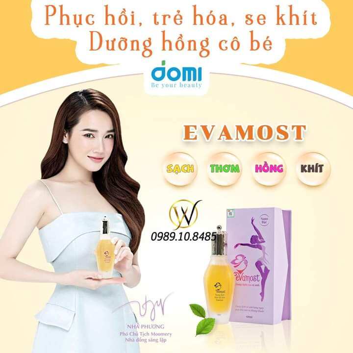 Dung dịch vệ sinh phụ nữ EVAMOST nhã phương 120ml chính hãng.